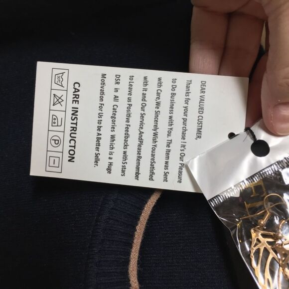 NWT FINCATI Navy Plaid Sweater Dress size Large - Picture 15 of 16